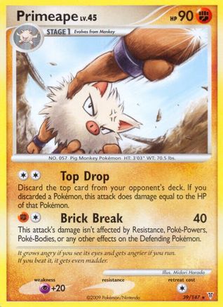 Primeape  - Reverse Holofoil Supreme Victors - Rare