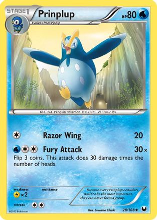 Prinplup  - Reverse Holofoil Dark Explorers - Uncommon
