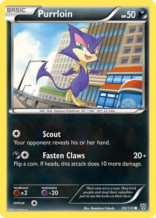 Purrloin (83)  - Reverse Holofoil Plasma Storm - Common