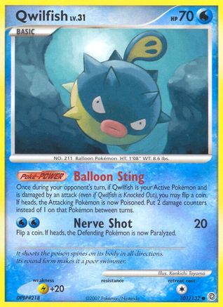 Qwilfish  Secret Wonders - Common