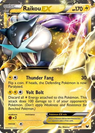 Raikou EX  - Holofoil Dark Explorers - Ultra Rare