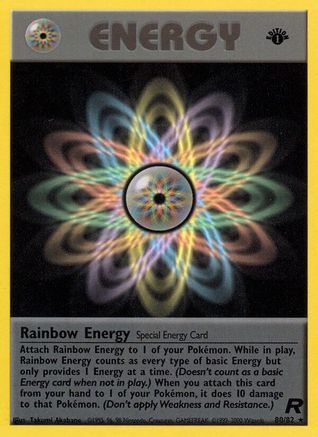 Rainbow Energy (80) (80) 080  - 1st Edition Team Rocket - Rare