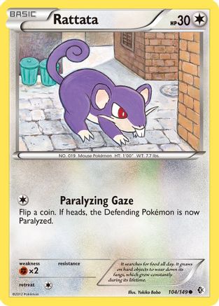 Rattata  - Reverse Holofoil Boundaries Crossed - Common
