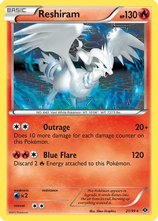 Reshiram  - Reverse Holofoil Next Destinies - Rare
