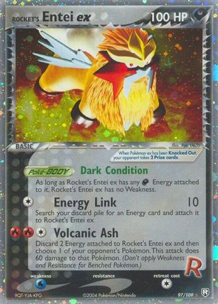 Rocket's Entei ex 097  - Holofoil Team Rocket Returns - Ultra Rare