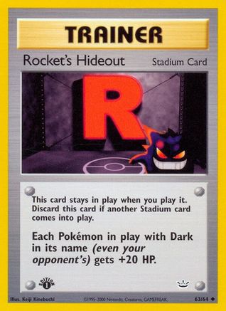 Rocket's Hideout 063  - 1st Edition Neo Revelation - Uncommon
