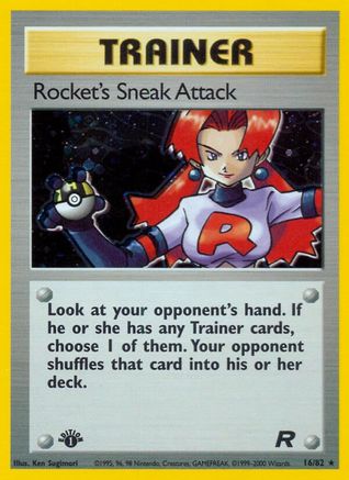 Rocket's Sneak Attack (16) (16) 016  - 1st Edition Holofoil Team Rocket - Holo Rare