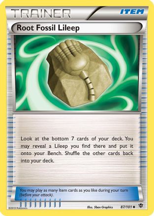 Root Fossil Lileep  Plasma Blast - Uncommon