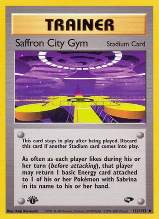 Saffron City Gym 122  - 1st Edition Gym Challenge - Uncommon