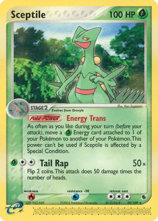 Sceptile - 20/109/109  Ruby and Sapphire - Rare