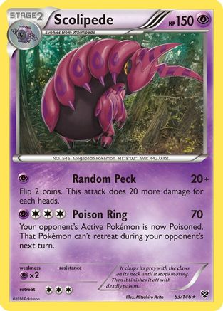 Scolipede  - Reverse Holofoil XY Base Set - Rare