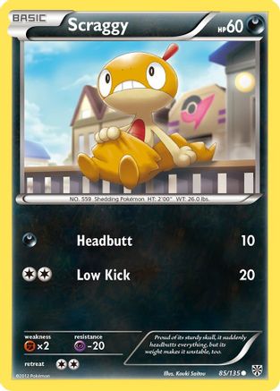 Scraggy  - Reverse Holofoil Plasma Storm - Common