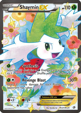 Shaymin EX (Full Art) RC21  - Holofoil Legendary Treasures Radiant Collection - Ultra Rare