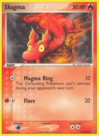 Slugma - 075/107/107  - Reverse Holofoil Deoxys - Common