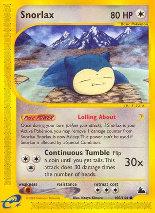 Snorlax  - Reverse Holofoil Skyridge - Common