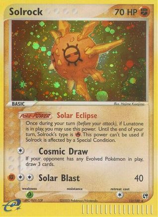 Solrock  - Holofoil Sandstorm - Holo Rare