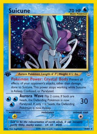 Suicune (14)  - 1st Edition Holofoil Neo Revelation - Holo Rare