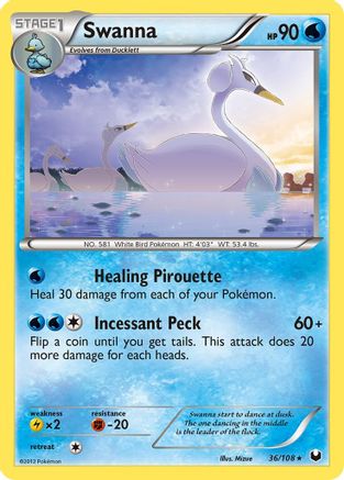 Swanna  - Reverse Holofoil Dark Explorers - Rare
