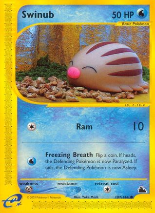 Swinub (107)  - Reverse Holofoil Skyridge - Common