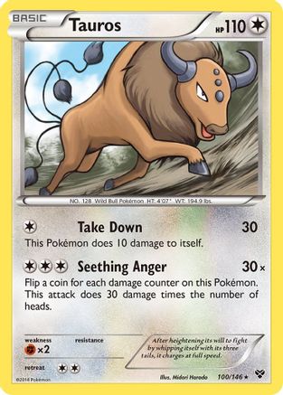 Tauros/146  - Reverse Holofoil XY Base Set - Rare