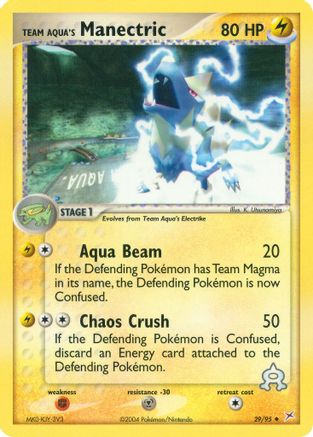 Team Aqua's Manectric - 29/95/95  Team Magma vs Team Aqua - Uncommon