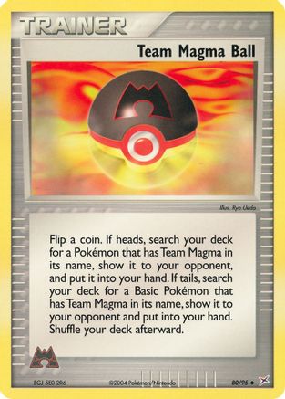 Team Magma Ball  - Reverse Holofoil Team Magma vs Team Aqua - Uncommon