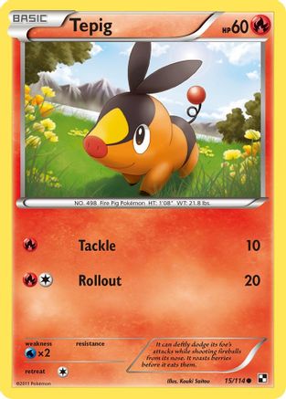 Tepig (15) (15) 015  Black and White - Common