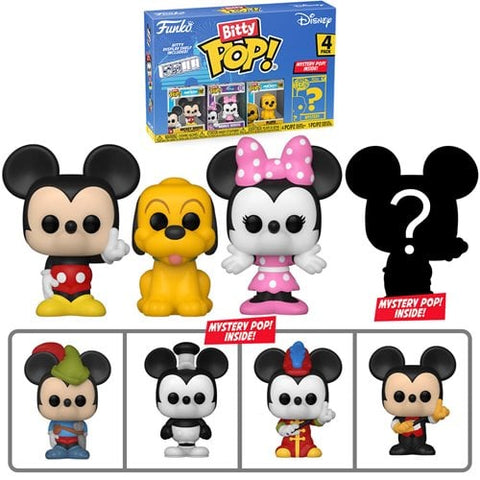 Funko Pop! Bitty Disney Classics Mickey Mouse Mini-Figure 4-Pack