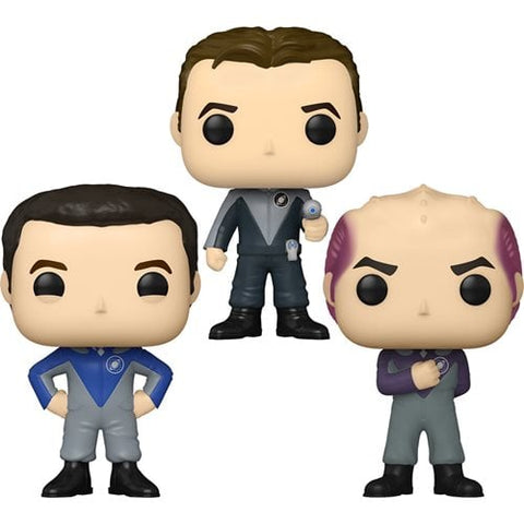 Funko Pop! GALAXY QUEST - SIR ALEXANDER DOCTOR LAZARUS - FRED KWAN AS TECH SERGEANT CHEN - JASON NESMITH as COMMANDER PETER QUINCY TAGGART