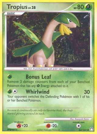 Tropius 064  Mysterious Treasures - Uncommon