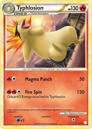 Typhlosion 032  HeartGold SoulSilver - Rare