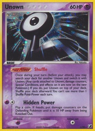 Unown (L)  - Holofoil Unseen Forces - Holo Rare