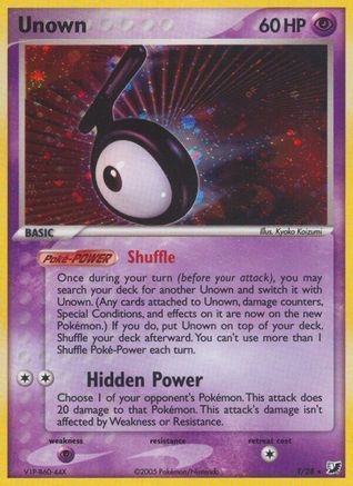 Unown (T)  - Holofoil Unseen Forces - Holo Rare