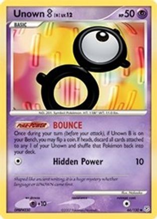 Unown [B] 066  - Reverse Holofoil Diamond and Pearl - Uncommon