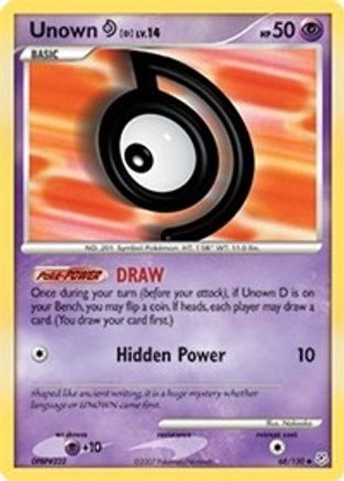 Unown [D] 068  Diamond and Pearl - Uncommon