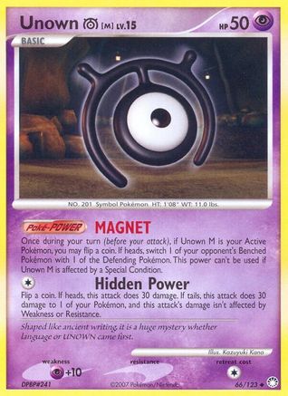 Unown [M]  - Reverse Holofoil Mysterious Treasures - Uncommon