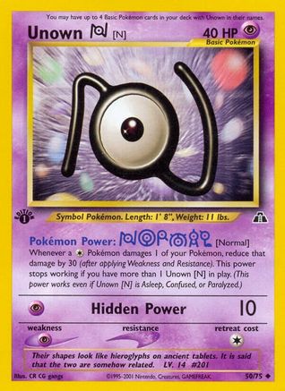 Unown [N] 050  - 1st Edition Neo Discovery - Uncommon