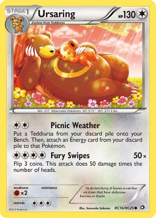 Ursaring RC16  - Holofoil Legendary Treasures Radiant Collection - Common