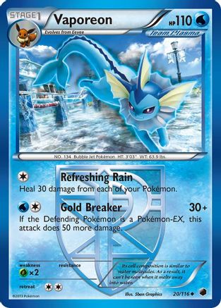 Vaporeon (Team Plasma) 020  Plasma Freeze - Uncommon