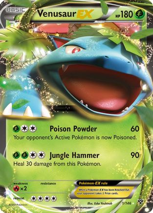 Venusaur EX 001  - Holofoil XY Base Set - Ultra Rare