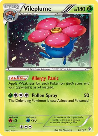 Vileplume  - Holofoil Boundaries Crossed - Holo Rare
