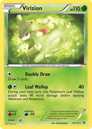 Virizion 015  - Reverse Holofoil Legendary Treasures - Holo Rare