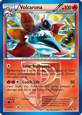 Volcarona (Team Plasma)  - Reverse Holofoil Plasma Blast - Rare