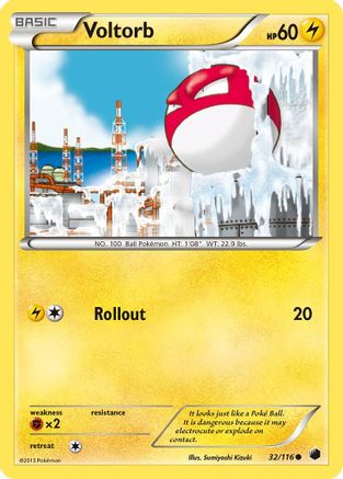 Voltorb  - Reverse Holofoil Plasma Freeze - Common