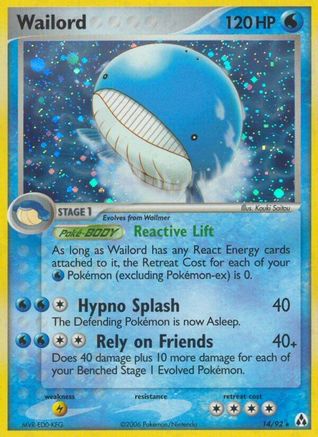 Wailord  - Holofoil Legend Maker - Holo Rare