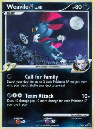 Weavile G  - Holofoil Platinum - Holo Rare