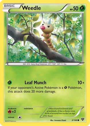 Weedle 003  XY Base Set - Common