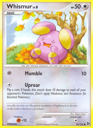 Whismur  - Reverse Holofoil Great Encounters - Common