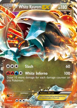 White Kyurem EX 096  - Holofoil Plasma Storm - Ultra Rare