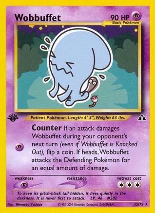 Wobbuffet (35) (35) 035/75  - 1st Edition Neo Discovery - Rare